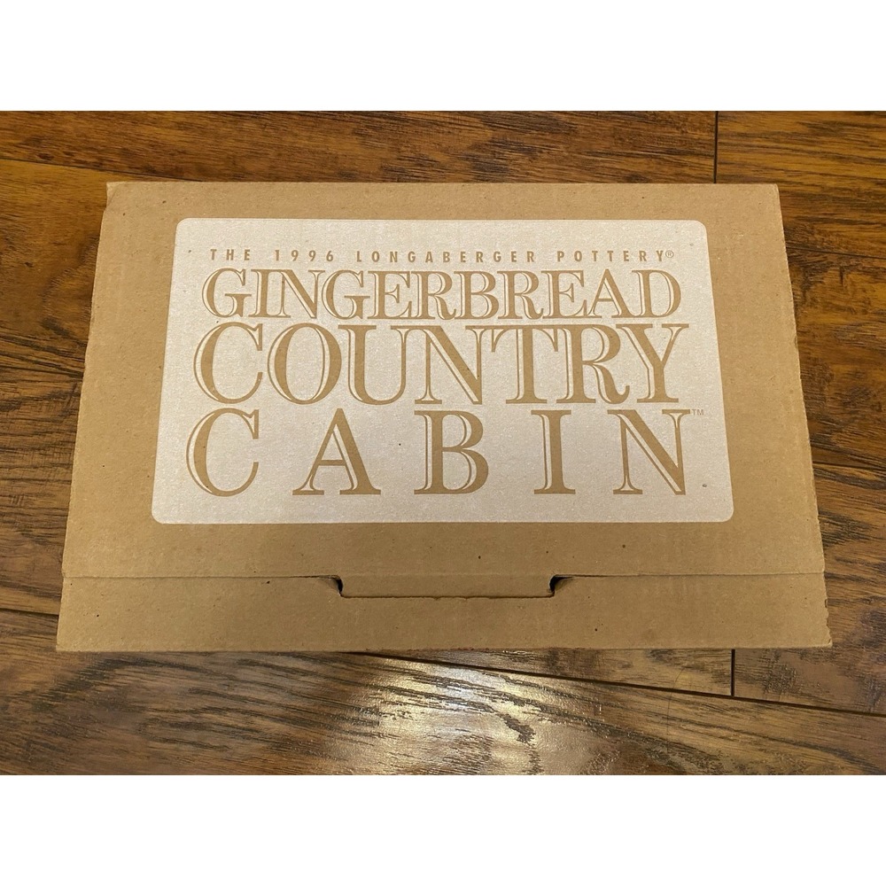 NEW Longaberger Gingerbread Country Cabin Mold Pottery Vintage Original Box 1996